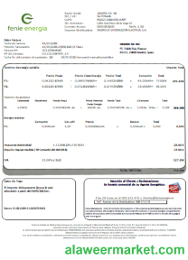 Feníe Energía utility business bill,  SCR
